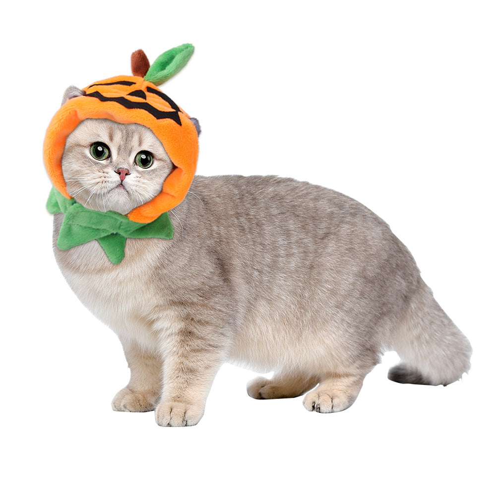 Wholesale 2PCS Double Sided Halloween Pumpkin Pet Plush Cloak